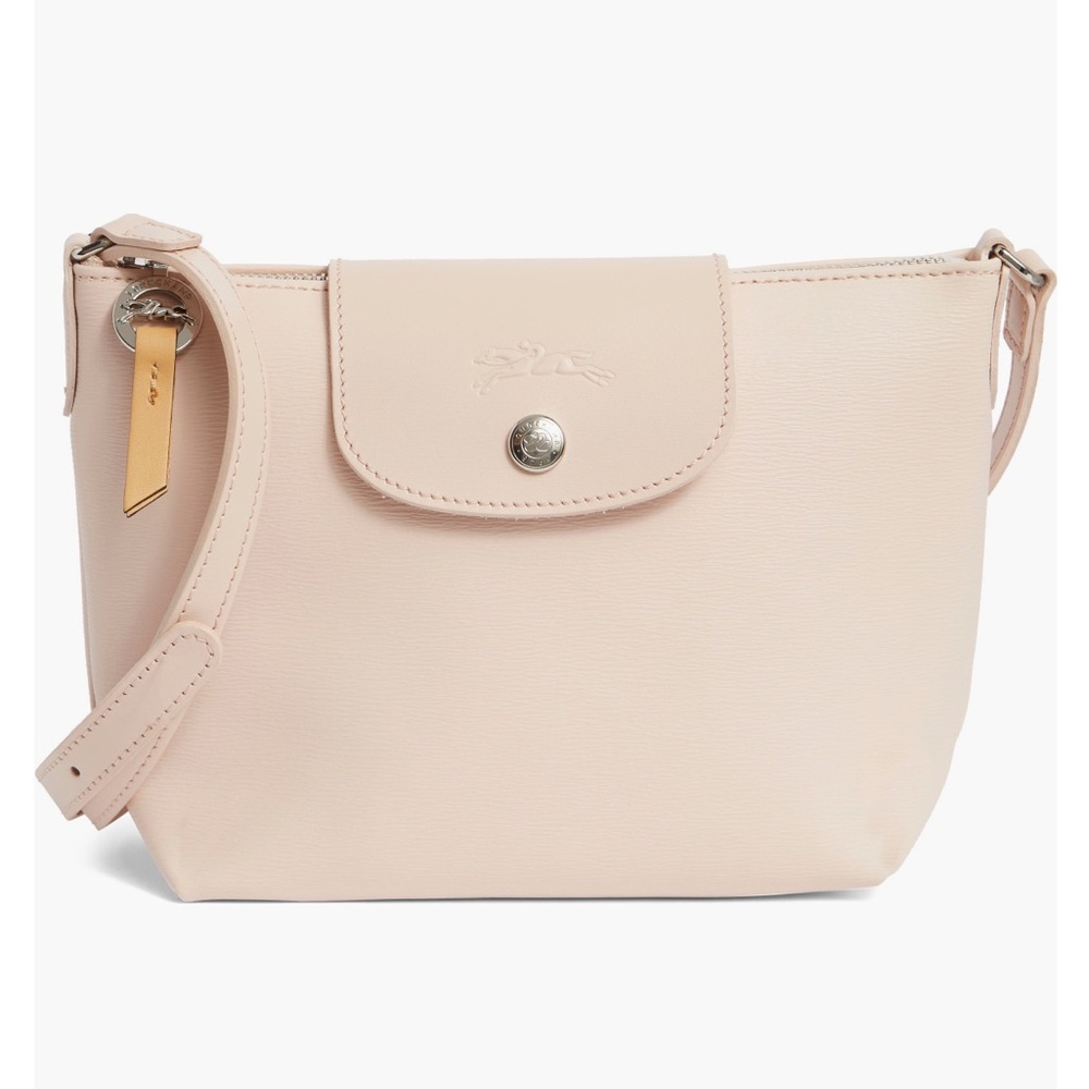 Longchamp Le Pliage City Coated Canvas Crossbody Bag (Natural)